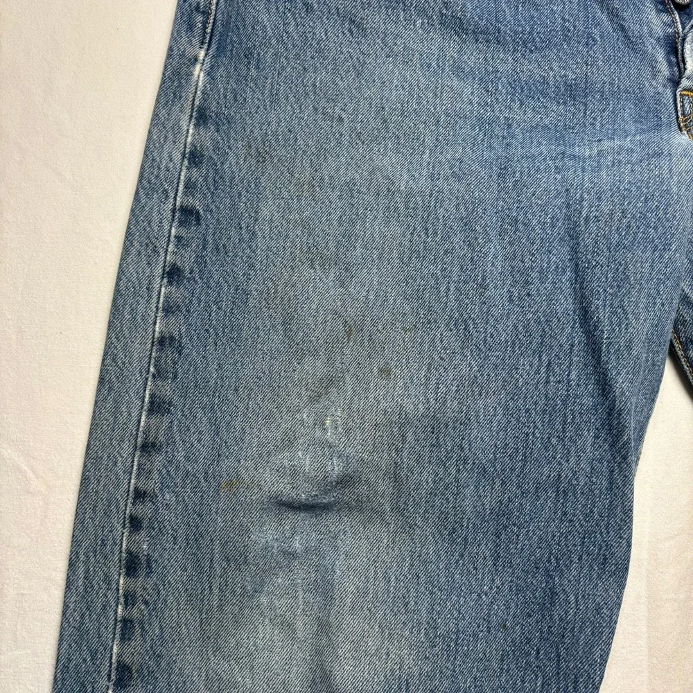 VTG Levi's 501 Jeans Mens 36x34 Fit 34x33 Blue Button Fly Straight Leg 90s Denim